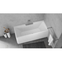 Polysan CASCATA R MONOLITH obdélníková vana 180x80x60cm, kaskáda nerez 73836MR.100