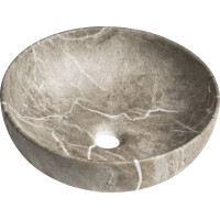 Sapho RONDANE keramické umyvadlo na desku Ø 41cm, breccia mramor AR435BM