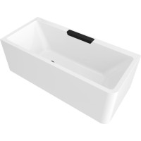 Polysan CASCATA L MONOLITH obdélníková vana 180x80x60cm, kaskáda černá 73836ML.102