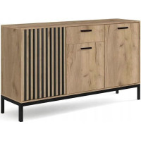 Komoda LAMINO 1 - dub craft/černá