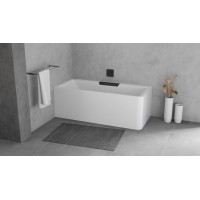 Polysan CASCATA L MONOLITH obdélníková vana 180x80x60cm, kaskáda černá 73836ML.102