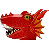 Fiesta Crafts Kreativní sada 3D maska Červený drak