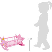 small foot Dřevěná růžová kolébka hvězda