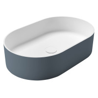 Sapho THIN umyvadlo na desku, Rockstone, 55x35cm, siena/bílá mat WN205-42