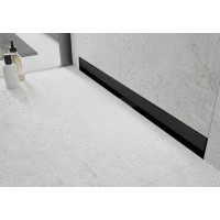 Sprchový žlab do stěny MEXEN FLAT WALL 2v1 - černý matný, 1730120, 120 cm