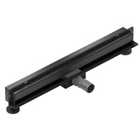 Sprchový žlab do stěny MEXEN FLAT WALL 2v1 - černý matný, 1730120, 120 cm
