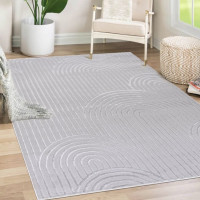 Kusový koberec ELLEN Waves - šedý