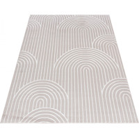 Kusový koberec ELLEN Waves - krémový/bílý
