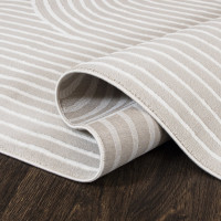 Kusový koberec ELLEN Waves - krémový/bílý