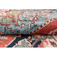 Kusový koberec FLANNEL PRINTED - Ornament - červený/tmavě modrý