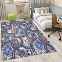 Dětský kusový koberec FLANNEL PRINTED - Auta