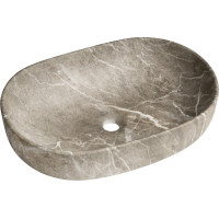Sapho CALEO keramické umyvadlo na desku, 60x42cm, breccia mramor CA590BM