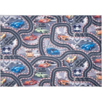 Dětský kusový koberec FLANNEL PRINTED - Auta