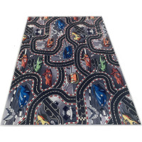 Dětský kusový koberec FLANNEL PRINTED - Auta