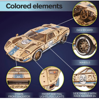 Ugears 3D dřevěné mechanické puzzle UGT-24 Endurance Racer