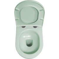 Isvea INFINITY závěsná WC mísa, Rimless, 36, 5x53cm, zelená mint 10NF02004-2T