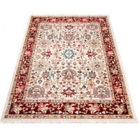 Kusový koberec RIVOLI Sivas - krémový/červený