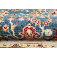 Kusový koberec RIVOLI Ushak - modrý/krémový