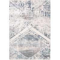 Kusový koberec RIVOLI Pattern - světle béžový/modrý