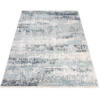 Kusový koberec RIVOLI Woven - světle béžový/modrý