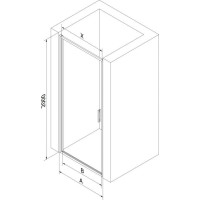 Sprchové dveře MEXEN EXO křídlové 65 cm - čiré - chromové - 817-065-000-01-00