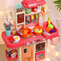 ECOTOYS Kuchyňka se zvuky a světly - růžová