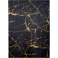 Kusový koberec TOSCANA Marble - černý/zlatý