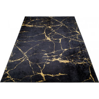 Kusový koberec TOSCANA Marble - černý/zlatý