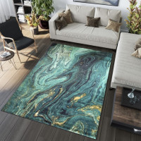 Kusový koberec TOSCANA Malachite - zelený/zlatý