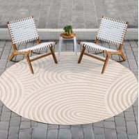 Kusový kulatý koberec MADISON Dunes - krémový/béžový