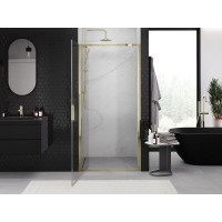 Sprchové dveře MEXEN EXO pivotové 60 cm - čiré - zlaté - 8181-060-000-50-00