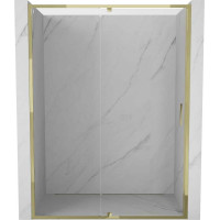 Sprchové dveře MEXEN EXO pivotové - dvoudílné - 135 cm - čiré - zlaté - 819-135-000-50-00