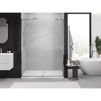 Sprchové dveře MEXEN EXO pivotové - dvoudílné - 155 cm - čiré - chromové - 819-155-000-01-00