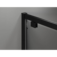 Sprchové dveře MEXEN EXO pivotové 100 cm - čiré - černé - 8181-100-000-70-00
