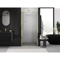 Sprchové dveře MEXEN EXO křídlové 75 cm - čiré - zlaté - 817-075-000-50-00
