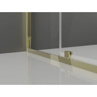 Sprchové dveře MEXEN EXO pivotové - dvoudílné - 155 cm - čiré - zlaté - 819-155-000-50-00