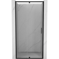 Sprchové dveře MEXEN EXO pivotové - dvoudílné - 125 cm - čiré - černé - 819-125-000-70-00