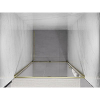 Sprchové dveře MEXEN EXO pivotové - dvoudílné - 90 cm - čiré - zlaté - 819-090-000-50-00