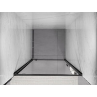 Sprchové dveře MEXEN EXO pivotové 70 cm - čiré - černé - 8181-070-000-70-00