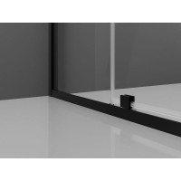 Sprchové dveře MEXEN EXO pivotové - dvoudílné - 160 cm - čiré - černé - 819-160-000-70-00