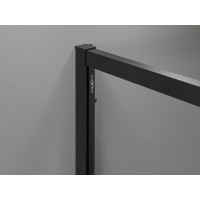 Sprchové dveře MEXEN EXO pivotové - dvoudílné - 100 cm - čiré - černé - 819-100-000-70-00