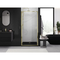 Sprchové dveře MEXEN EXO křídlové 90 cm - čiré - zlaté - 817-090-000-50-00