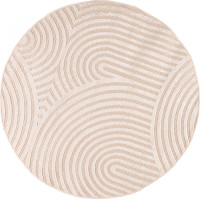 Kusový kulatý koberec MADISON Dunes - krémový/béžový