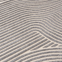 Kusový koberec MADISON Waves - šedý/krémový