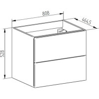 Koupelnová skříňka bez umyvadla AIRA 81 cm - Dub Kronberg