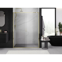 Sprchové dveře MEXEN EXO posuvné 130 cm - čiré - zlaté - 8151-130-000-50-00