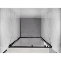 Sprchové dveře MEXEN EXO posuvné 95 cm - čiré - černé - 8151-095-000-70-00