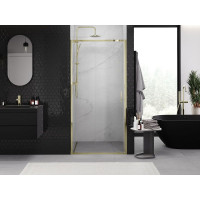Sprchové dveře MEXEN EXO posuvné 90 cm - čiré - zlaté - 8151-090-000-50-00