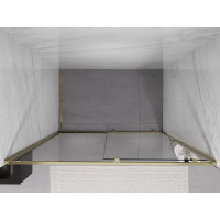 Sprchové dveře MEXEN EXO posuvné 135 cm - čiré - zlaté - 8151-135-000-50-00