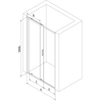 Sprchové dveře MEXEN EXO posuvné 130 cm - čiré - chromové - 8151-130-000-01-00